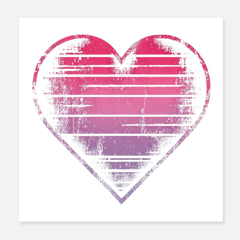 Conception de coeur aquarelle pastel Poster 20 x 20 cm