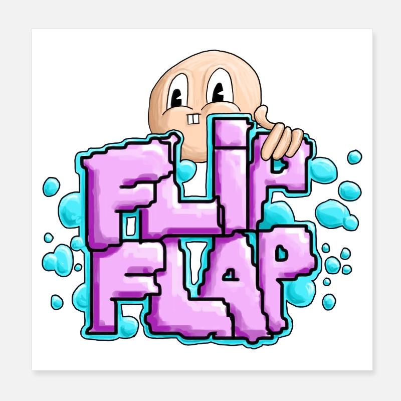 Fun Graffiti Bubble Flip Poster 8" x 8" (20x20 cm)