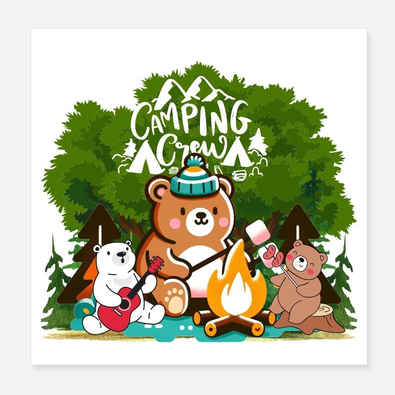Camping crew Poster 8" x 8" (20x20 cm)