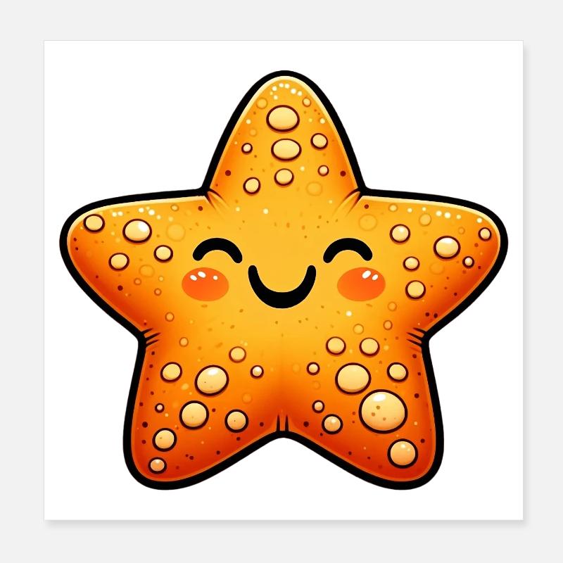 Starfish Poster 8" x 8" (20x20 cm)