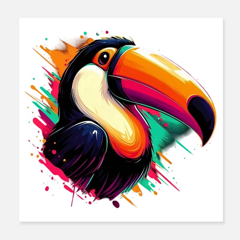 Tukan Poster 20x20 cm