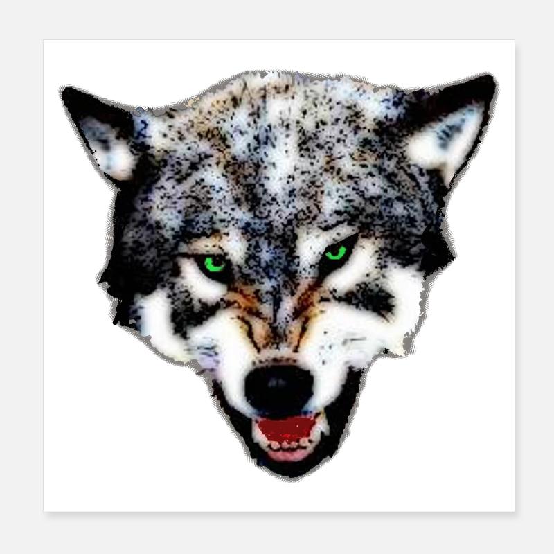 Wolf Poster 20x20 cm