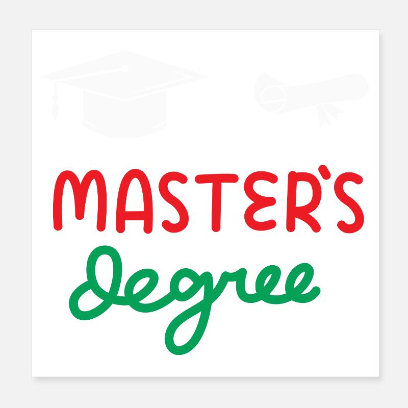 Master-Abschluss Poster 20x20 cm