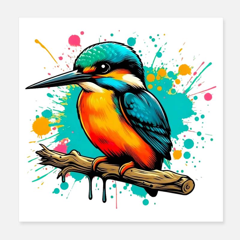 Martin-pêcheur Poster 20 x 20 cm