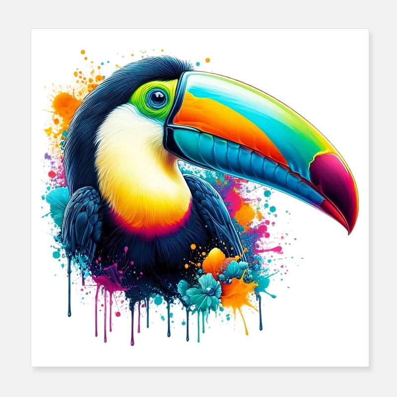 Tukan Poster 20x20 cm