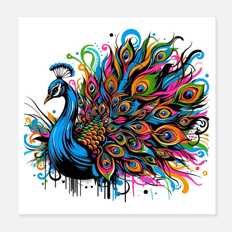 Paon Poster 20 x 20 cm