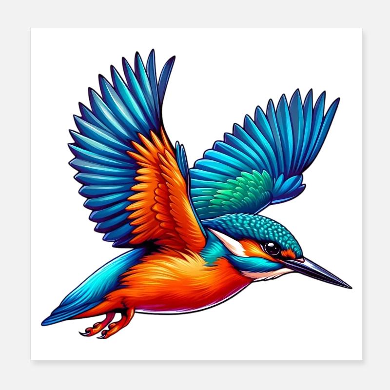 Martin-pêcheur Poster 20 x 20 cm