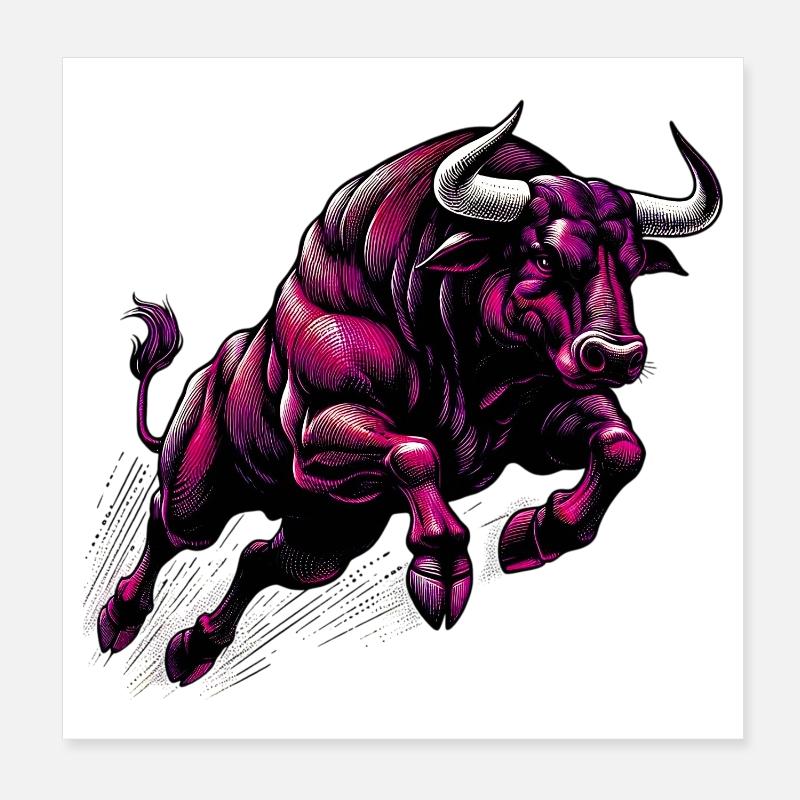 Taureau Poster 20 x 20 cm