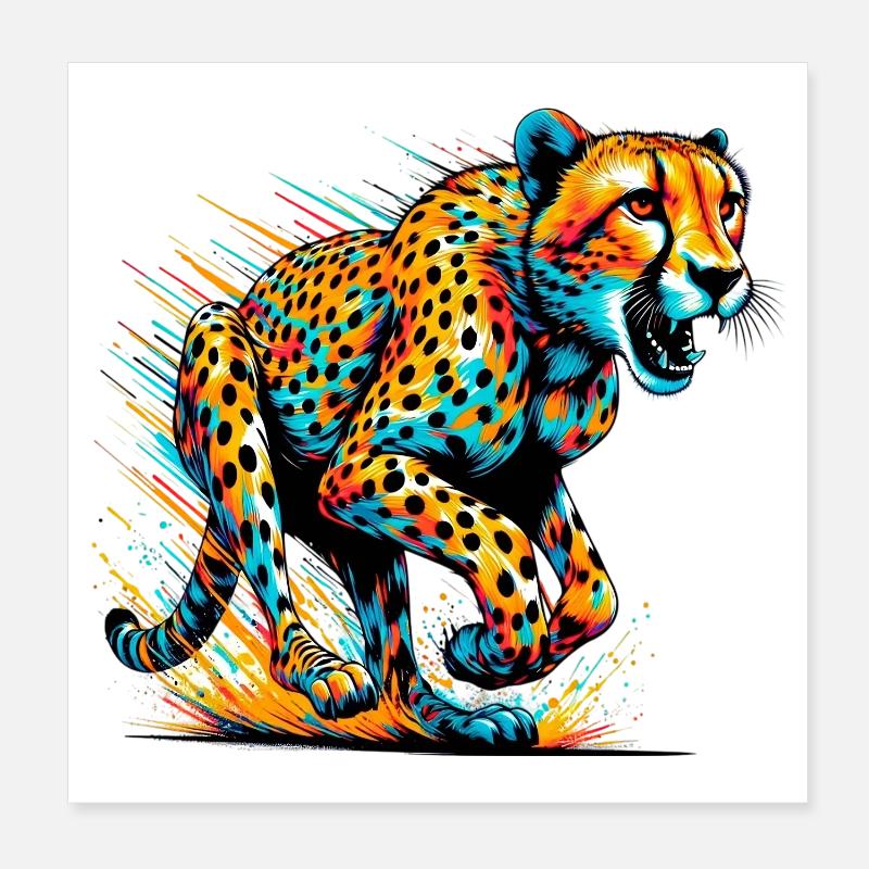 Gepard Poster 20x20 cm