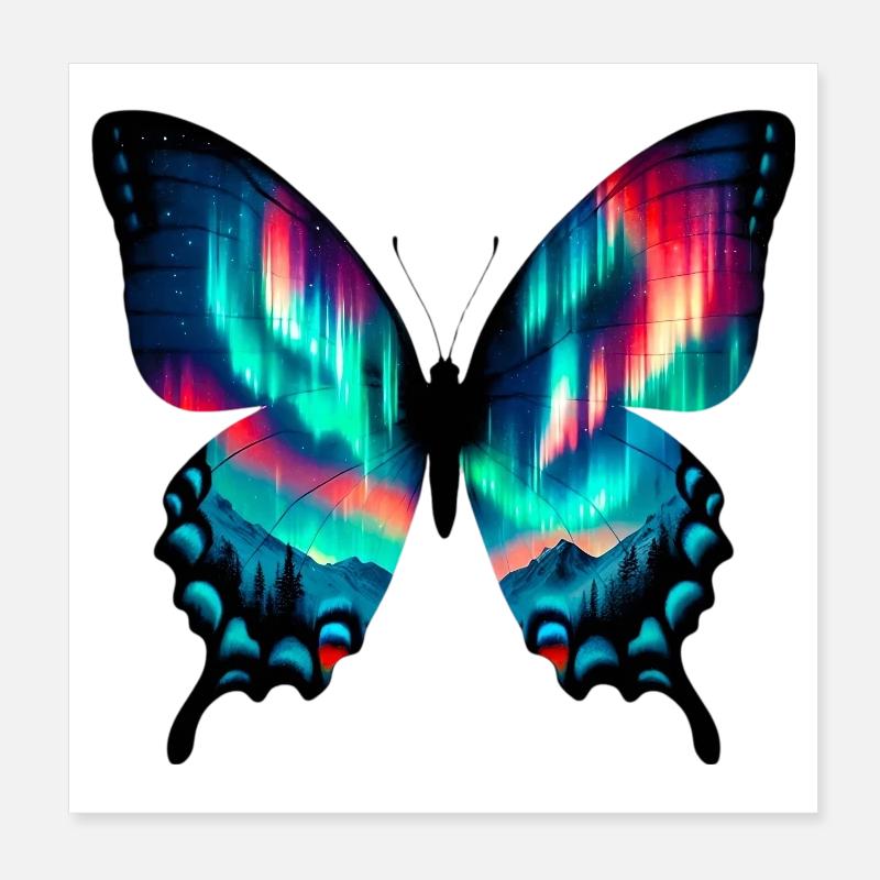 Butterfly Poster 8" x 8" (20x20 cm)