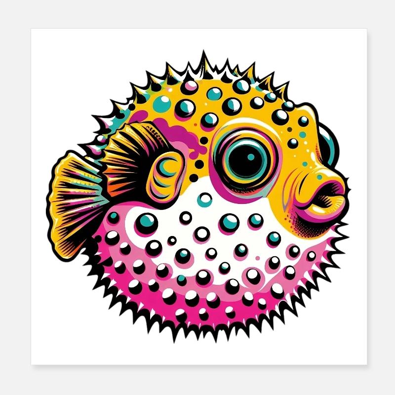 Blowfish Poster 20 x 20 cm