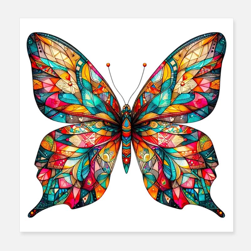 Butterfly Poster 8" x 8" (20x20 cm)