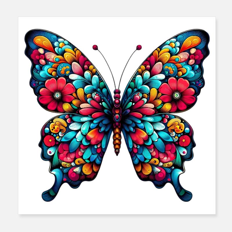 Butterfly Poster 8" x 8" (20x20 cm)