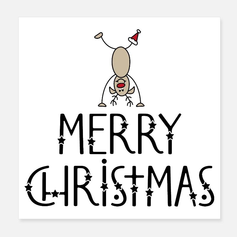 Funny Christmas Poster 8" x 8" (20x20 cm)