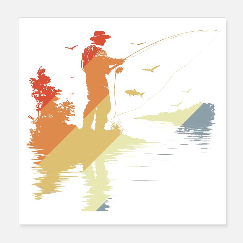 Fischer Retro Style Poster 8" x 8" (20x20 cm)