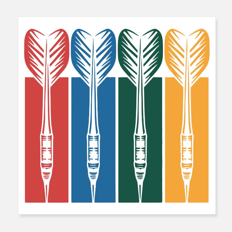 Federkiel-Quartett Poster 20x20 cm