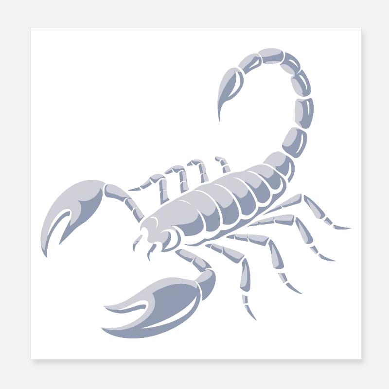 Grimmiger Skorpion Poster 20x20 cm