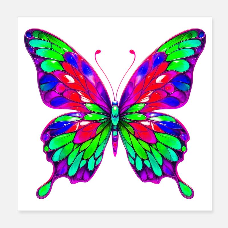 Schmetterling Poster 20x20 cm