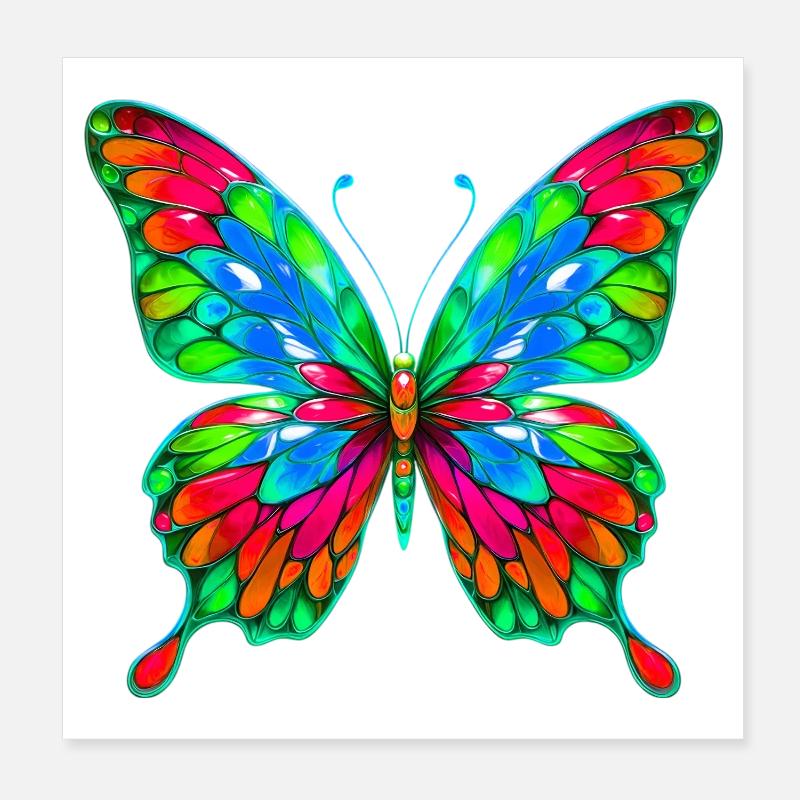 Schmetterling Poster 20x20 cm