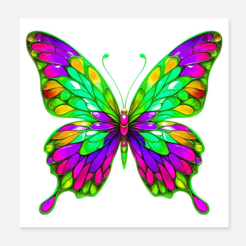 Schmetterling Poster 20x20 cm