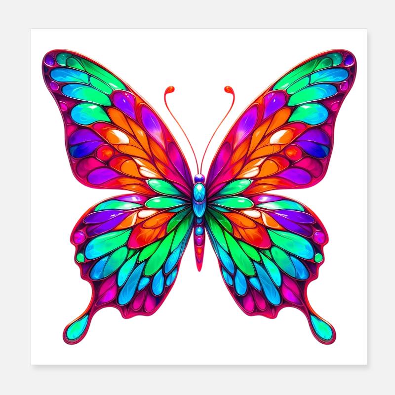 Papillon Poster 20 x 20 cm