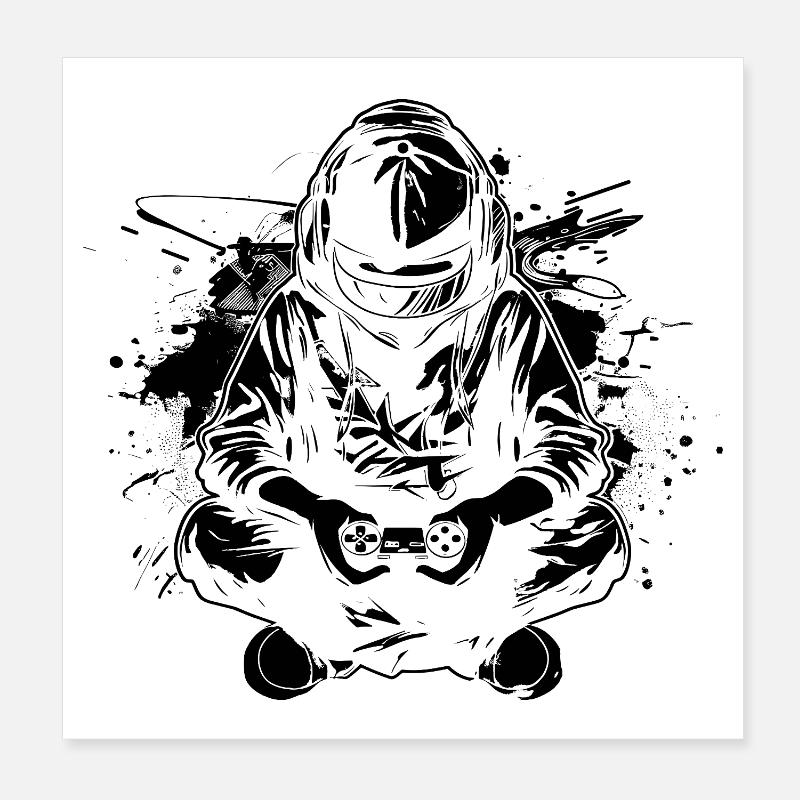 Joueur Poster 20 x 20 cm