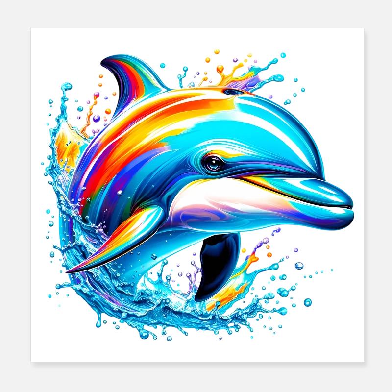 Dauphin Poster 20 x 20 cm