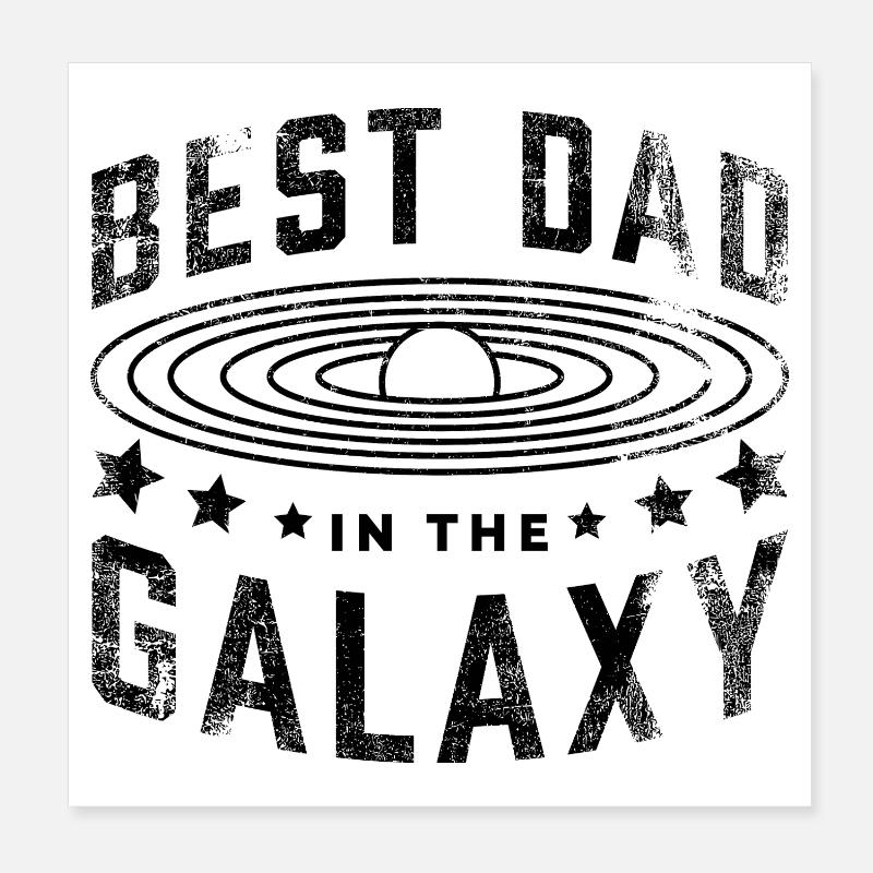 Bester Vater der Galaxis Poster 20x20 cm