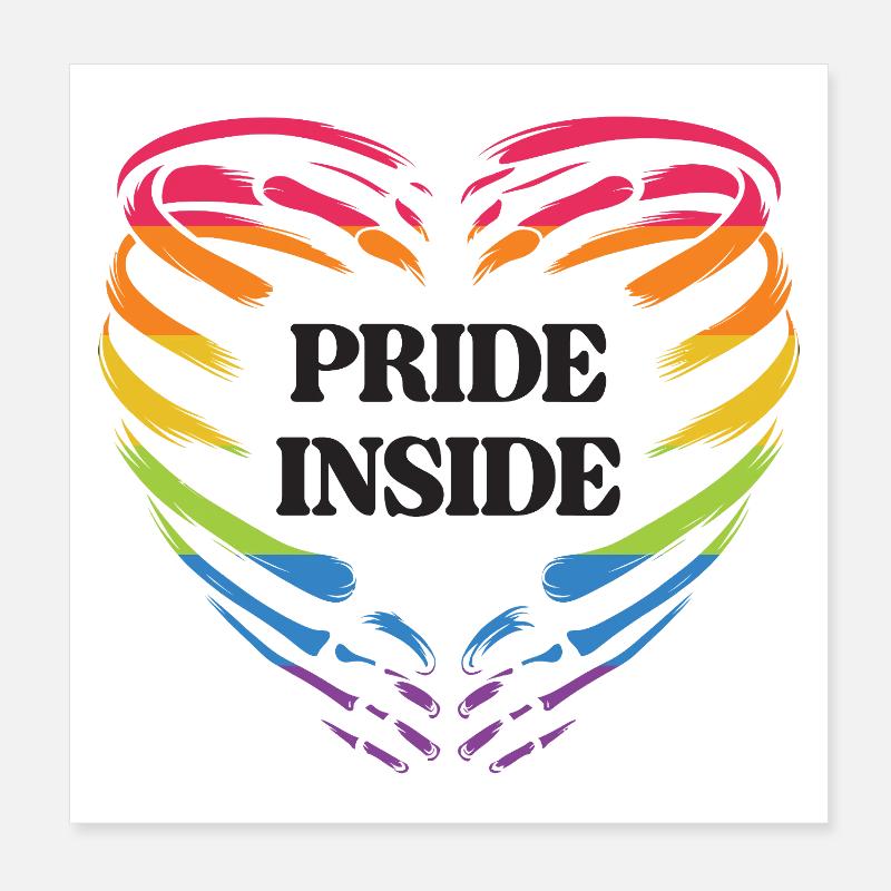 LGBT Pride Monat - Pride Inside Poster 20x20 cm