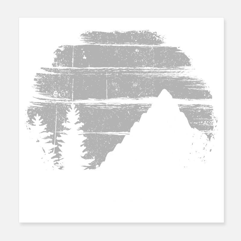 Arête alpine monochrome Poster 20 x 20 cm