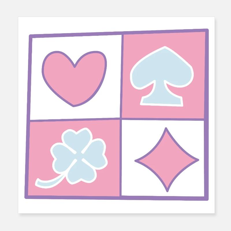 Checkerboard by helfspawn Poster 8" x 8" (20x20 cm)