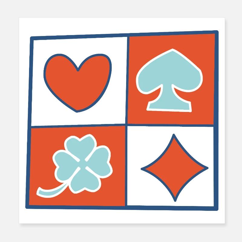 Checkerboard 2 by helfspawn Poster 8" x 8" (20x20 cm)