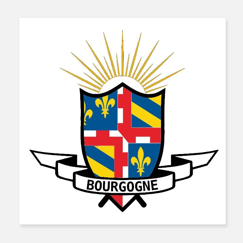 Bourgogne Poster 20 x 20 cm