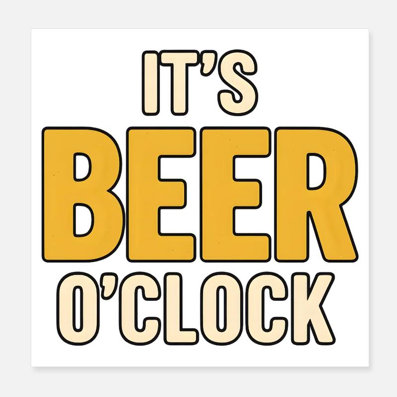 It’s Beer O’Clock Poster 20x20 cm
