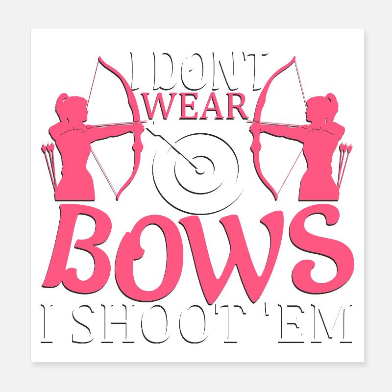 Archer Fille Arcs Pride Tee - Poster 20 x 20 cm - blanc