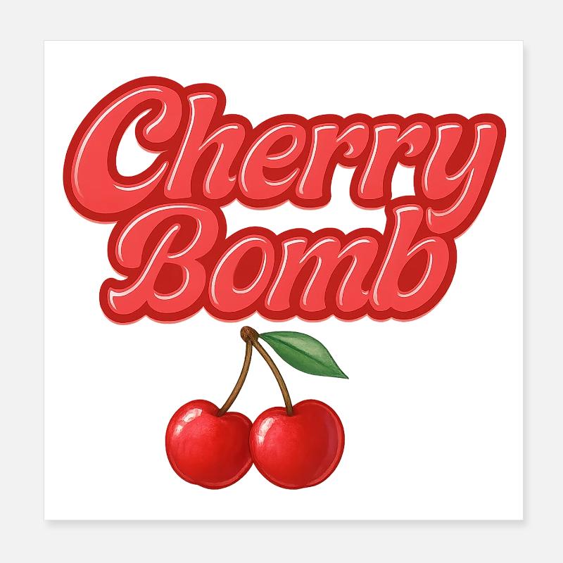 bombe cerise / design Y2K Poster 20 x 20 cm