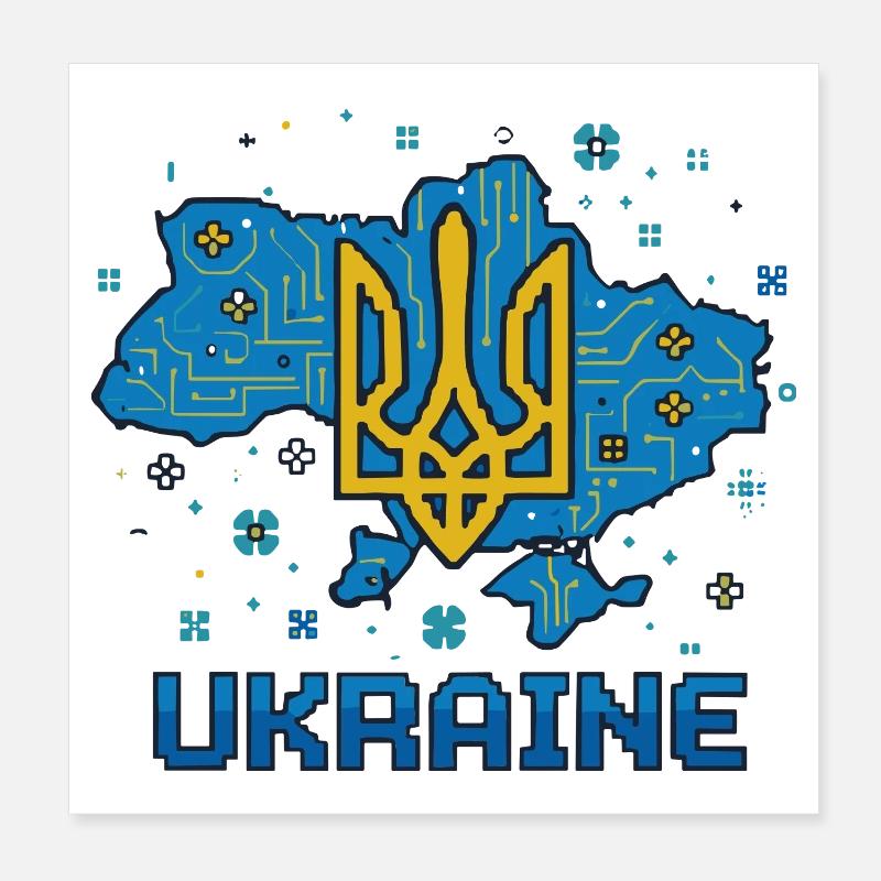 Circuit Ukraine Trident Poster 20 x 20 cm