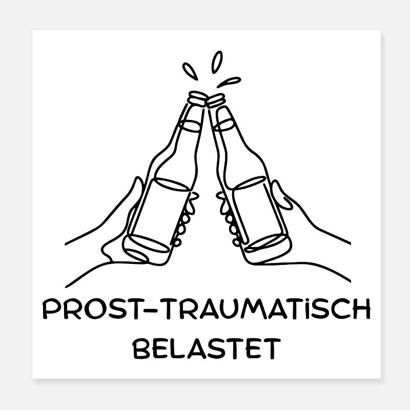 Prost Tshirt  Poster 20x20 cm