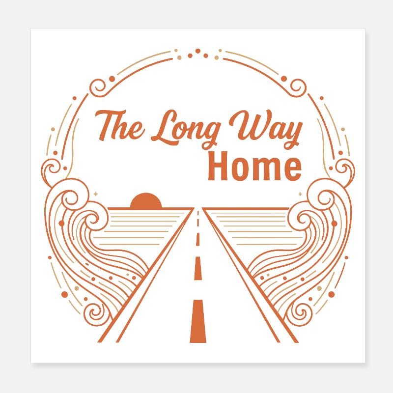 Le long chemin du retour – Le voyage est l’objectif Poster 20 x 20 cm