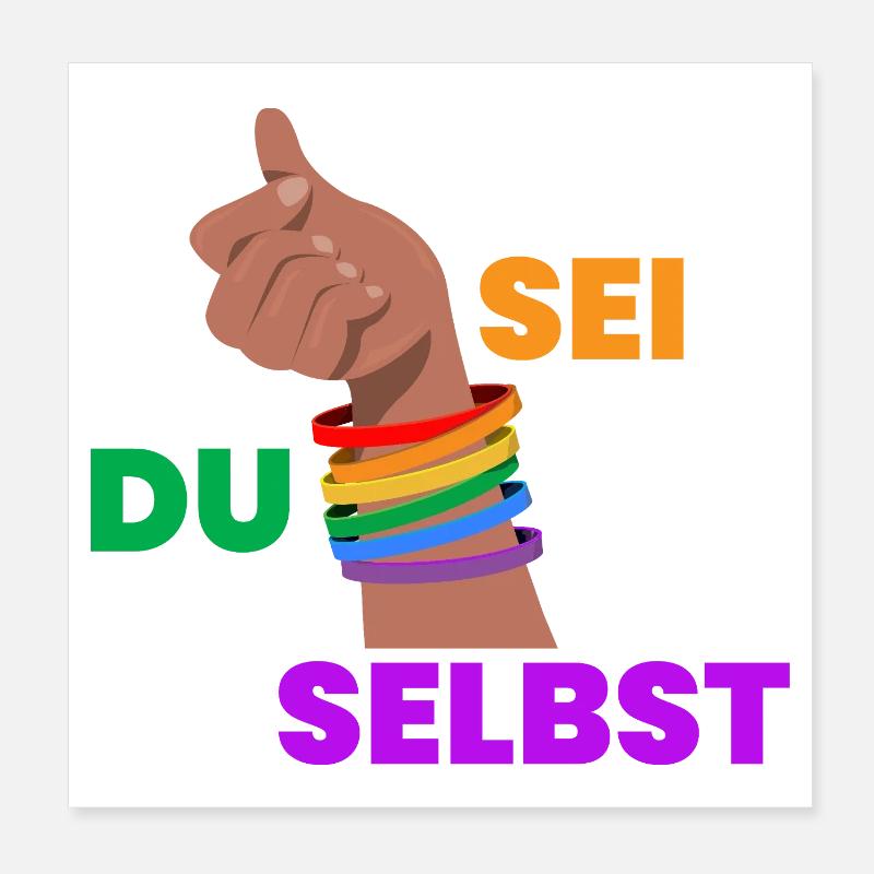 Pride Faust Selbstbestimmung Poster 20x20 cm