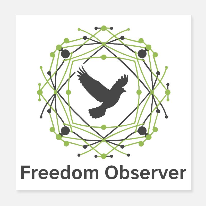 Freedom Observer Poster 20x20 cm