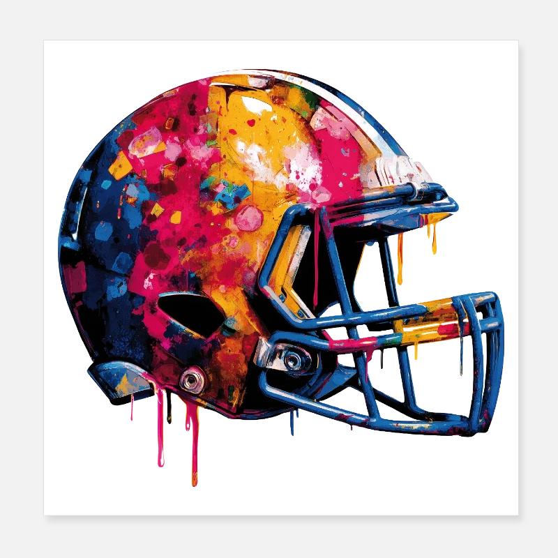 Casco da calcio Poster 20x20 cm