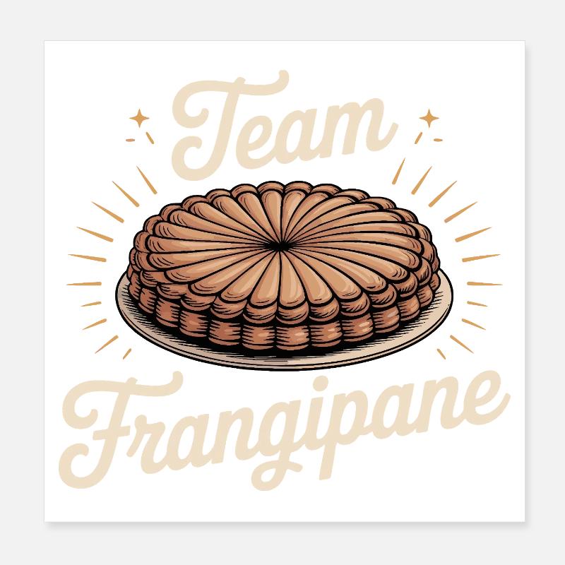 Team Frangipane Cake Logo Poster 8" x 8" (20x20 cm)