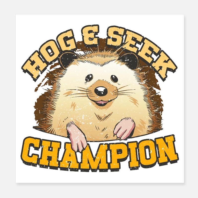 Igel Tag Pindsvin Dag Hog & Søg Poster 20x20 cm
