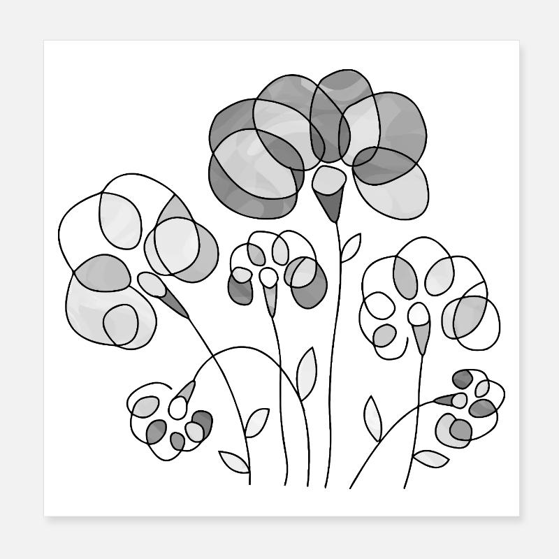 Fleur Poster 20 x 20 cm