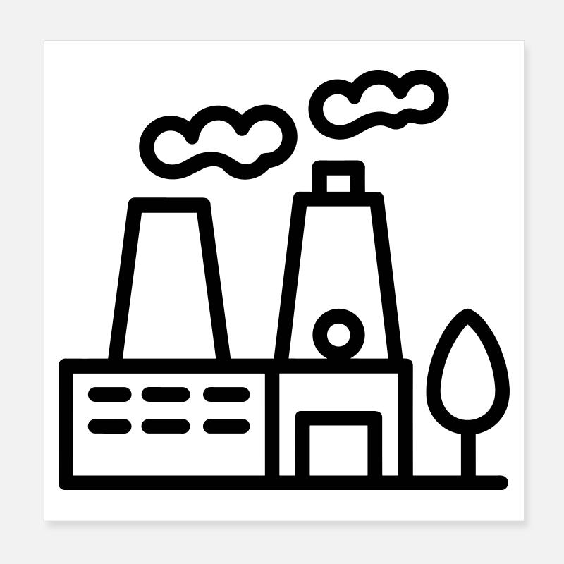 usine écologique Poster 20 x 20 cm