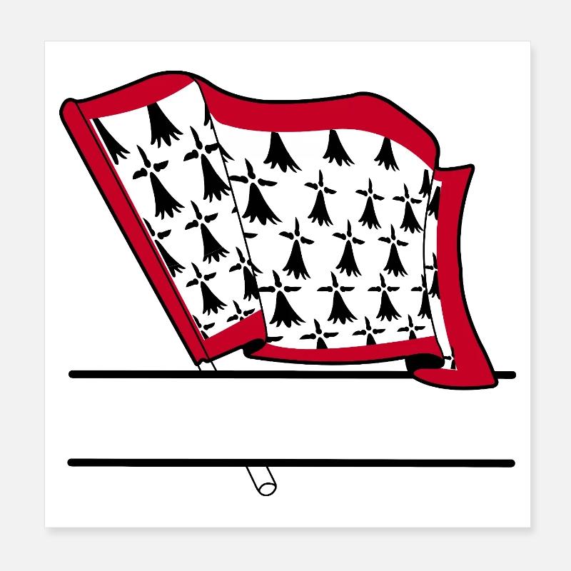 Espace textuel du drapeau Limousin Poster 20 x 20 cm