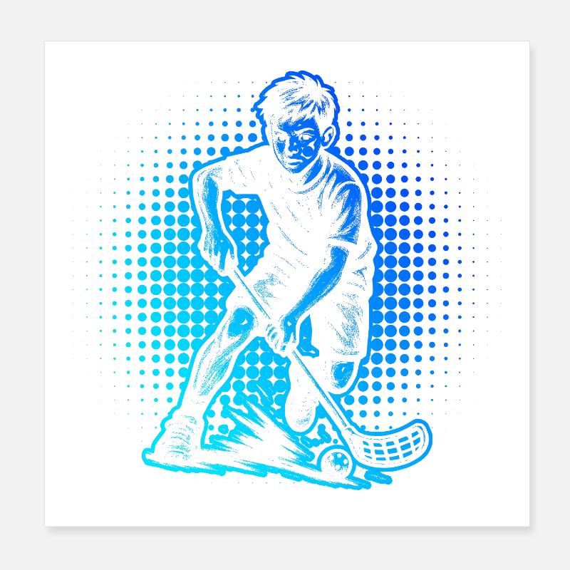 Simply floorball timeless design Poster 8" x 8" (20x20 cm)