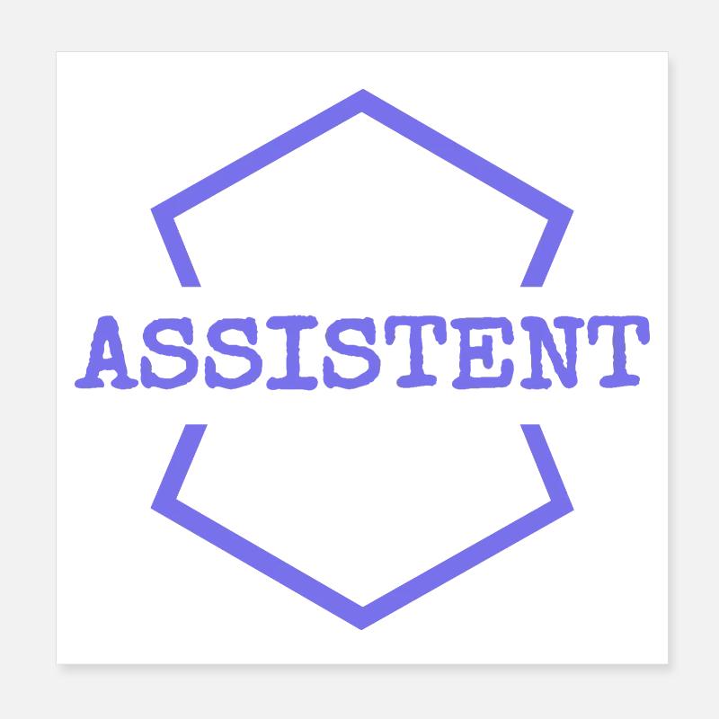 Assistant de travail Poster 20 x 20 cm