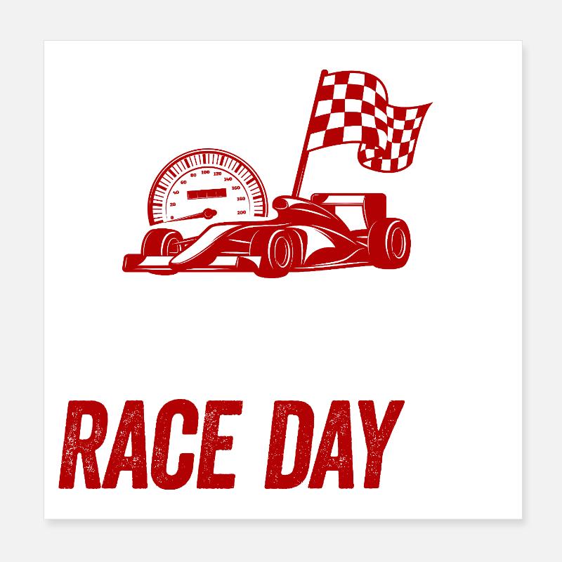 SimRacing Race Day Logo Poster 8" x 8" (20x20 cm)